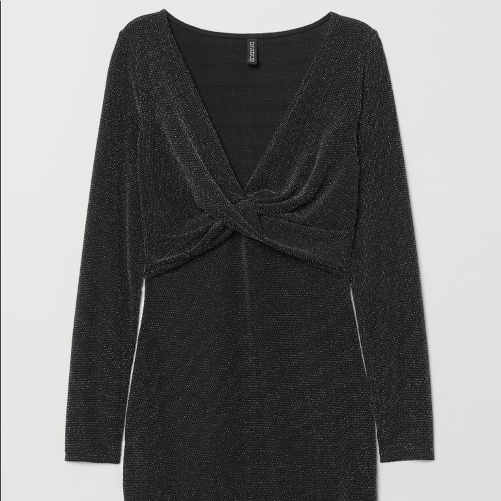 H&M Sparkly Silver Glitter Party Dress